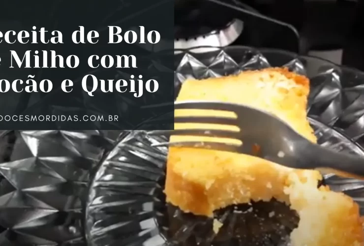 Receita de Bolo de Milho com Flocão e Queijo