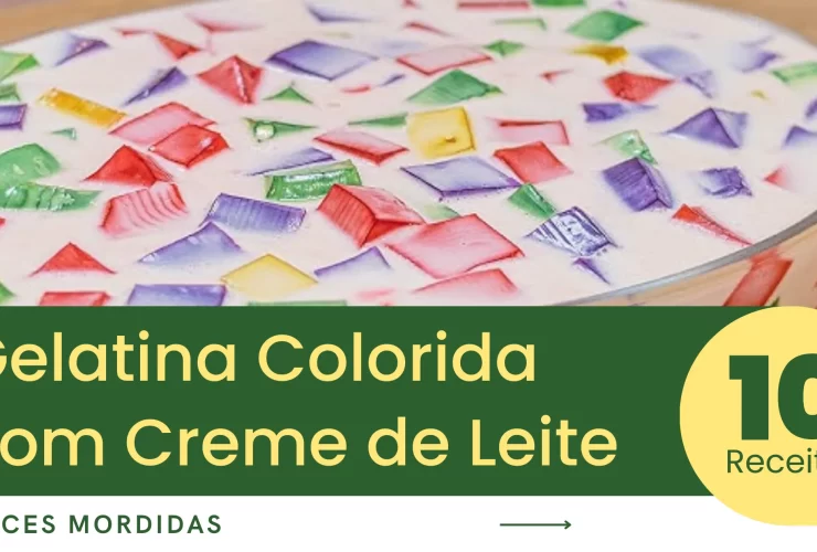 Gelatina Colorida com Creme de Leite