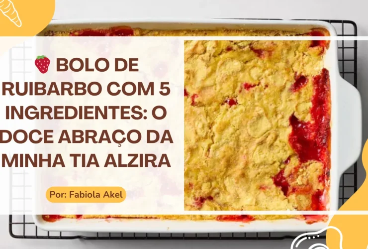 Bolo de Ruibarbo com 5 Ingredientes